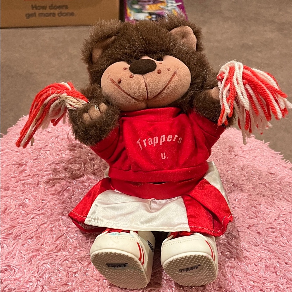 Trappers U Cheerleader Bear Plush Toy - vintage